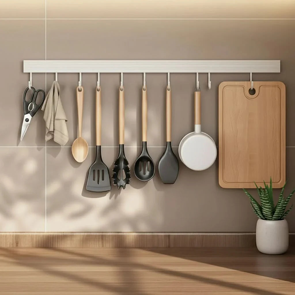No-Drill Kitchen Organizer Rack for Daily Use and Storage