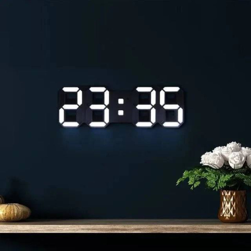 Sleek 3D LED Wall Clock with Adjustable Brightness