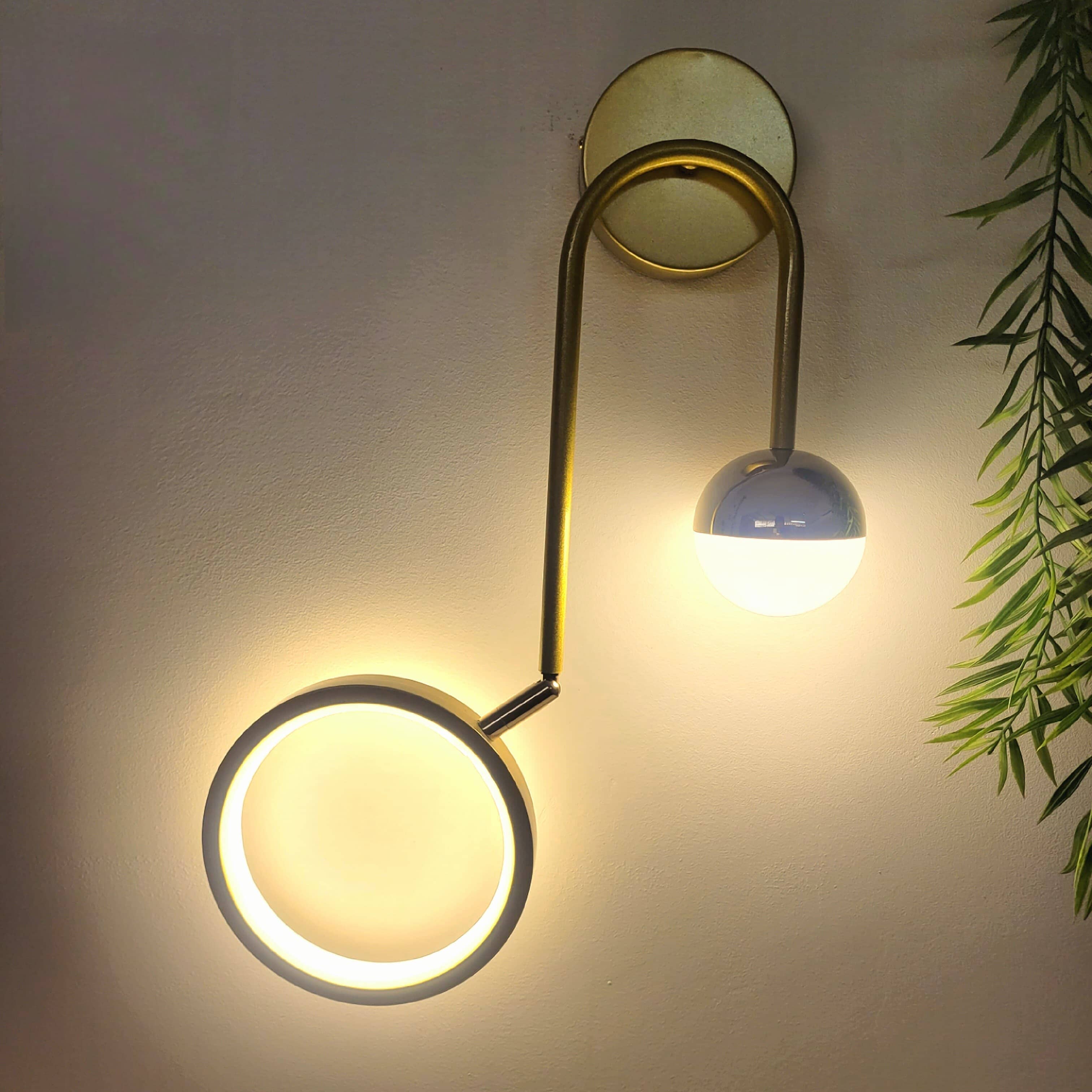 Elegant Sphere LED Wall Fixture with Dual Lighting Options