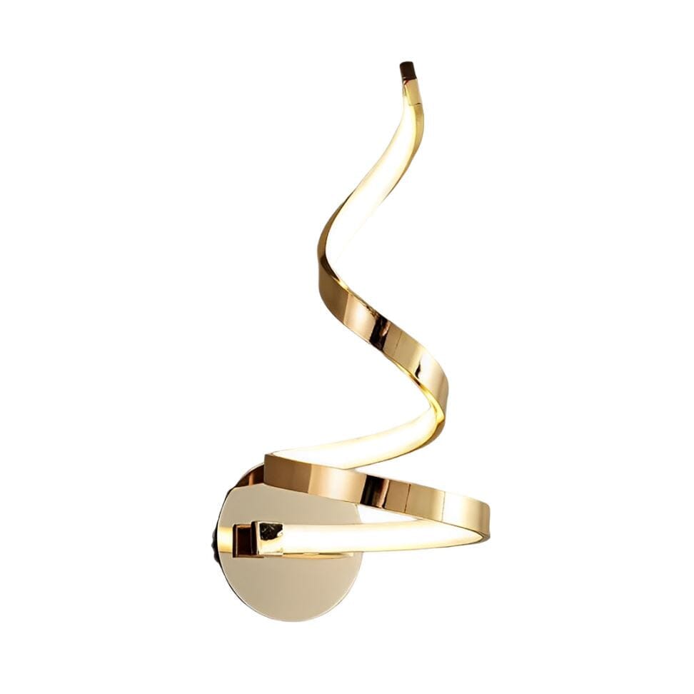 Elegant Spiral LED Wall Fixture – 15W Chrome Finish