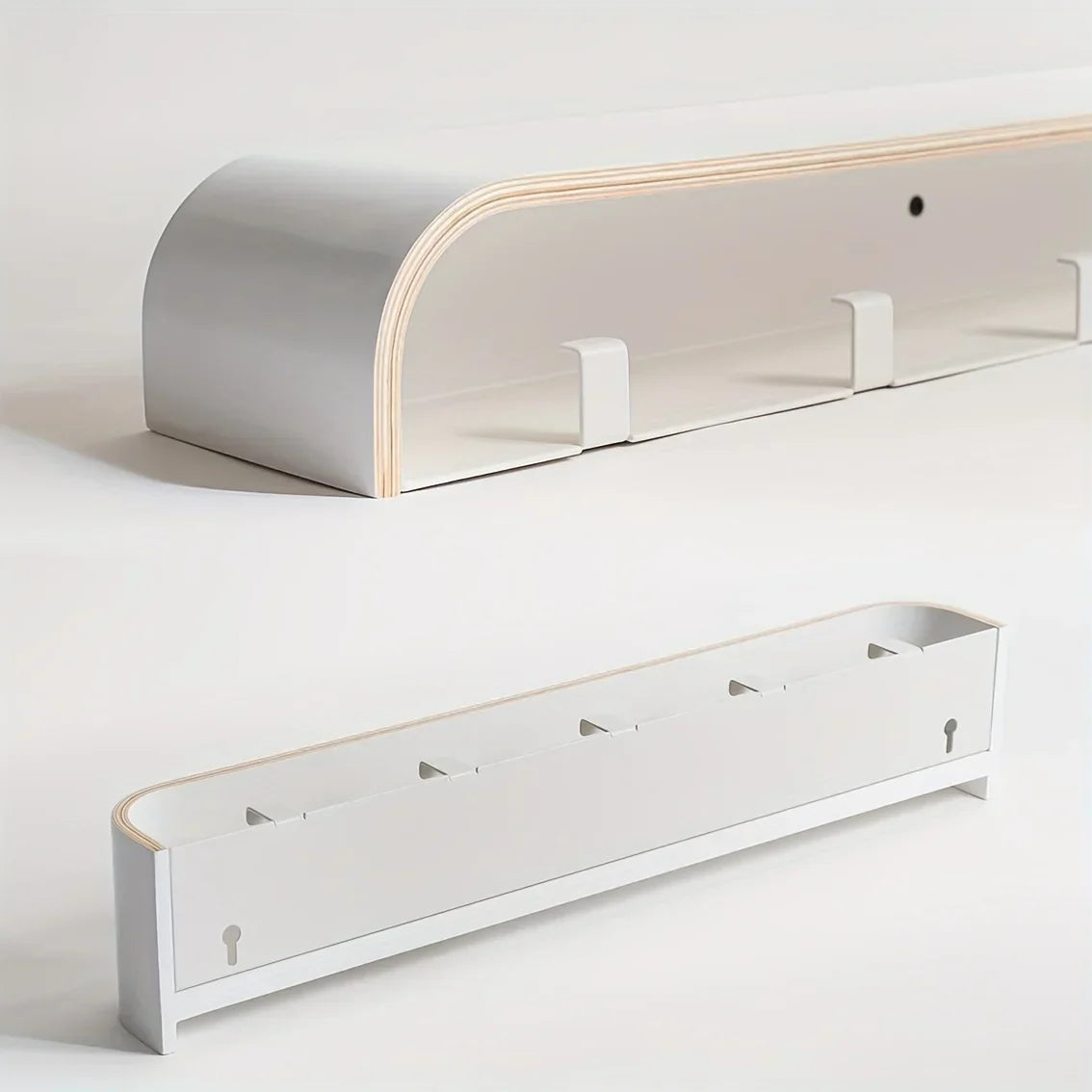 Stylish Space-Saving Coat Rack with Shelf and Foldable Hooks