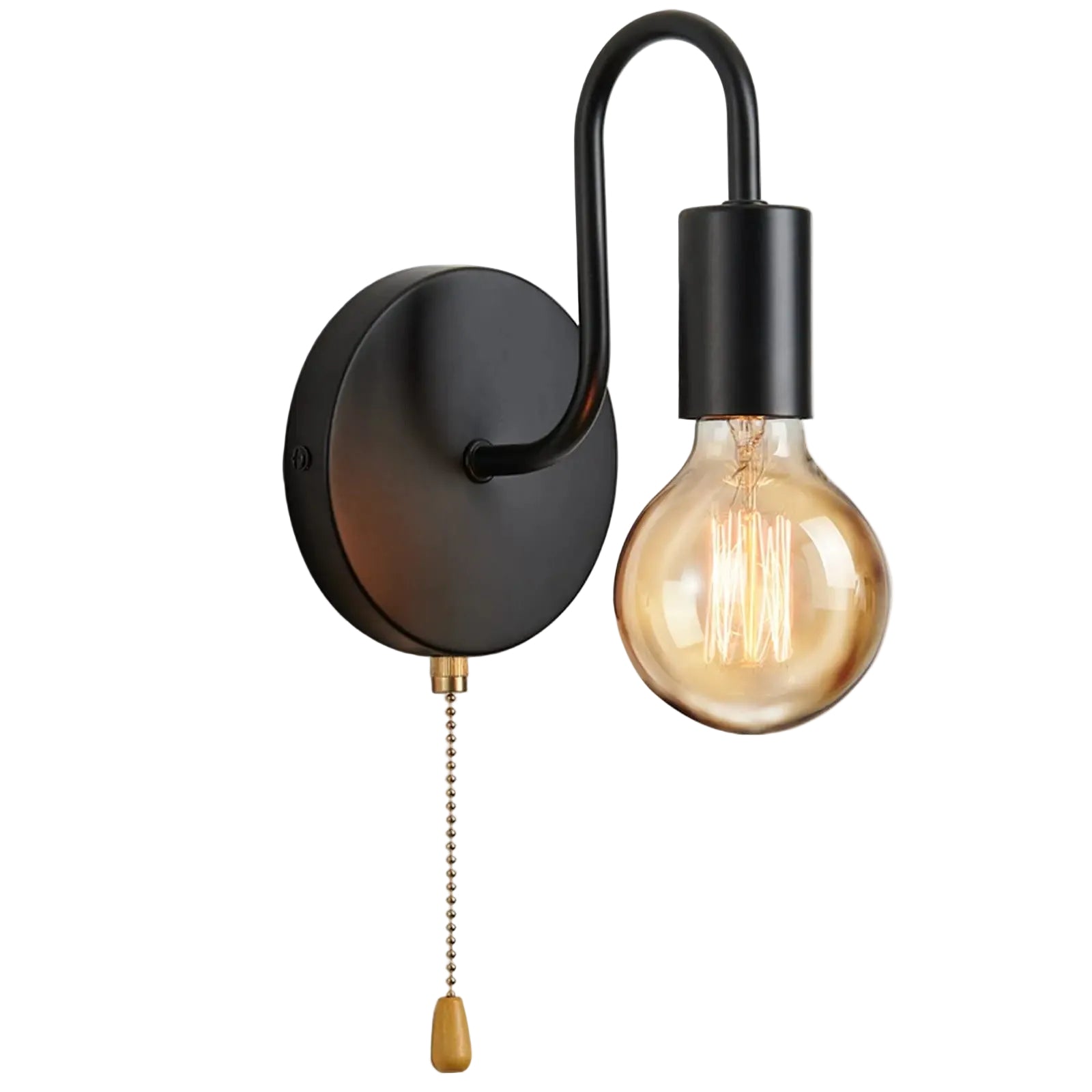 Elegant Curved Gooseneck Wall Light for Indoor Spaces