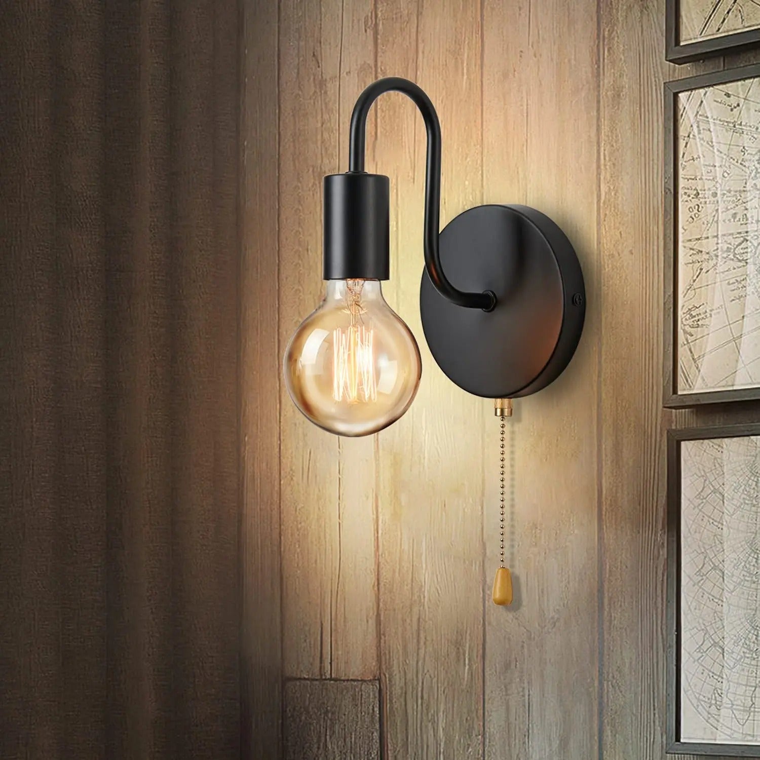 Elegant Curved Gooseneck Wall Light for Indoor Spaces