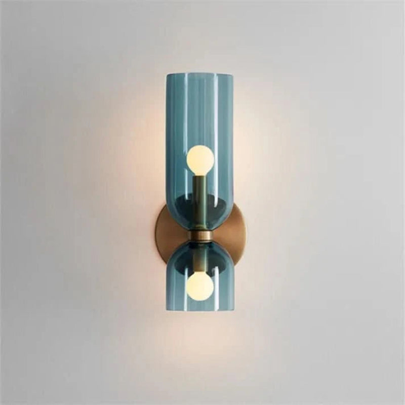 Elegant Dual-Head Wall Light with Glass Shades