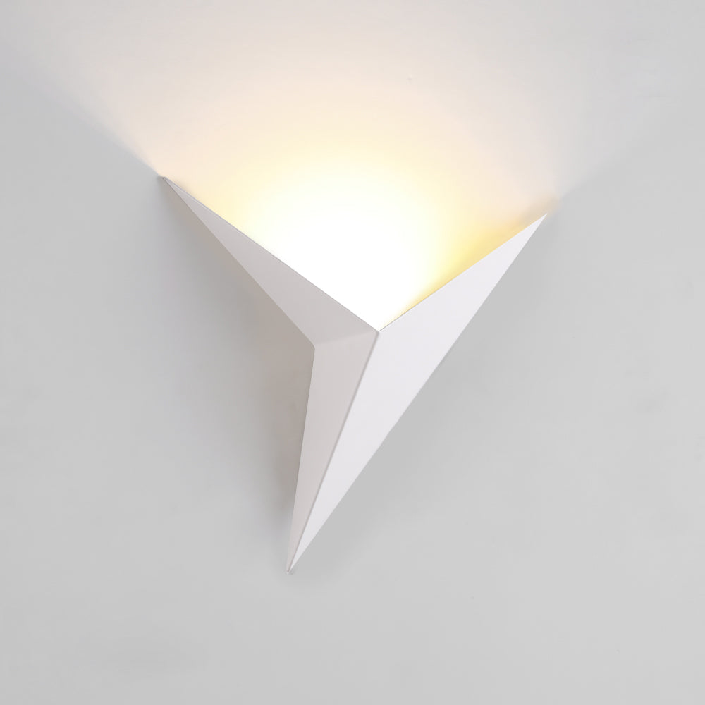 Stylish Iron Triangle Wall Light with Adjustable Brightness
