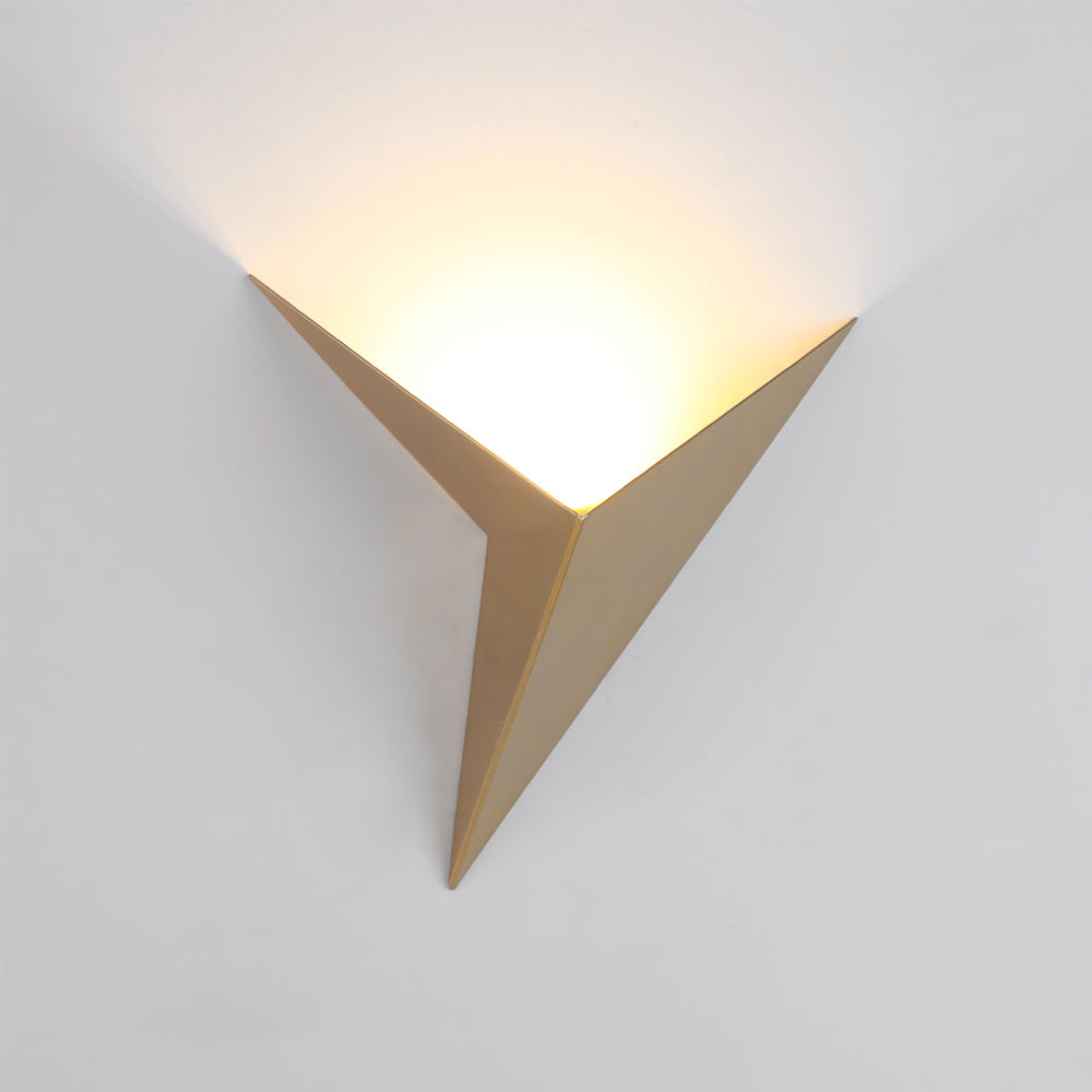 Stylish Iron Triangle Wall Light with Adjustable Brightness