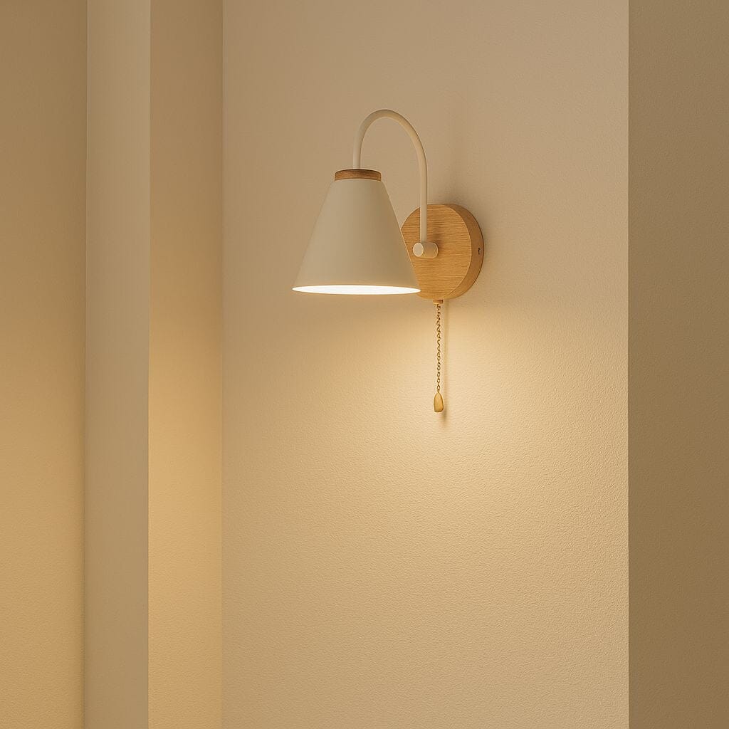 Elegant Indoor Wall Sconce with E27 Bulb - Hardwired 230V