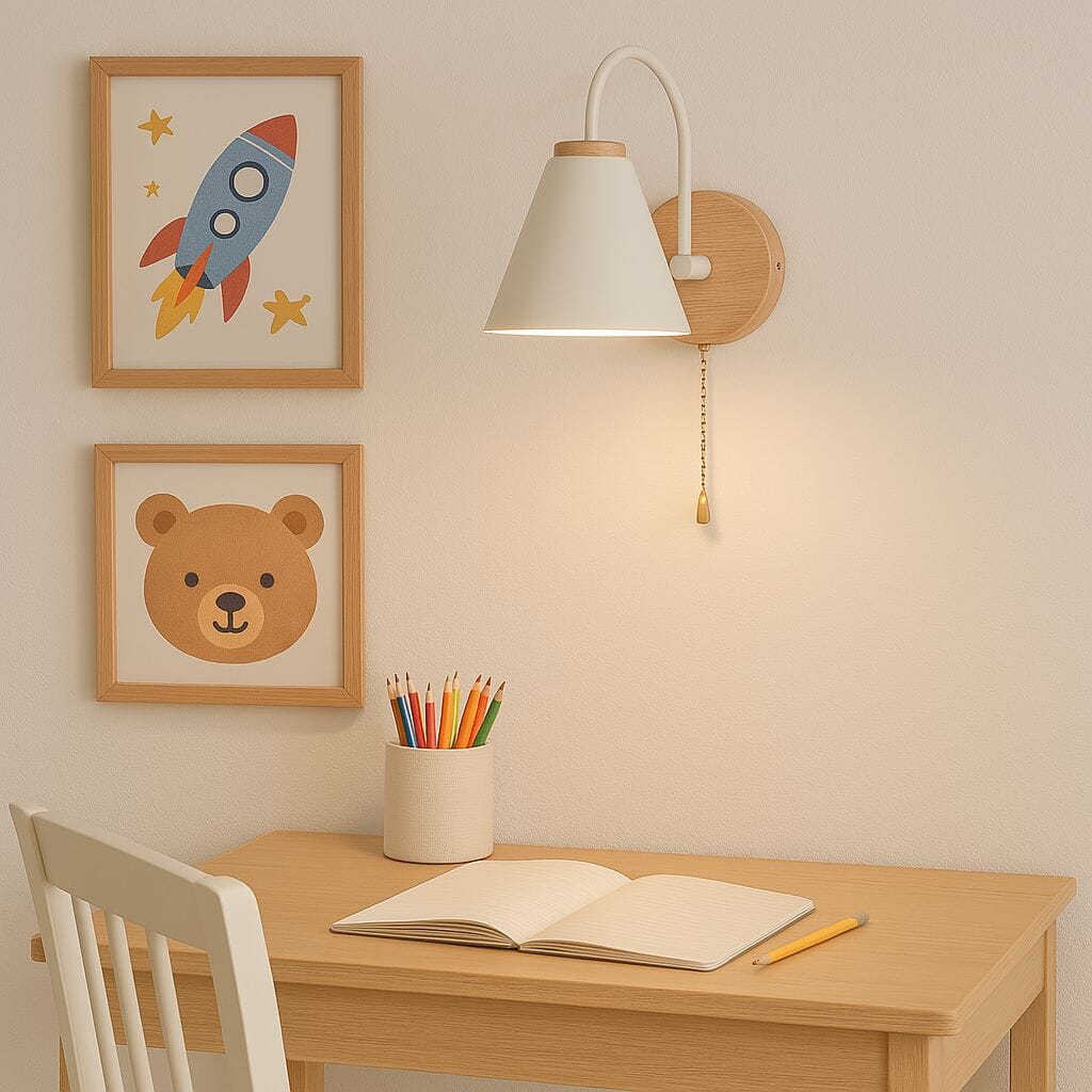 Elegant Indoor Wall Sconce with E27 Bulb - Hardwired 230V