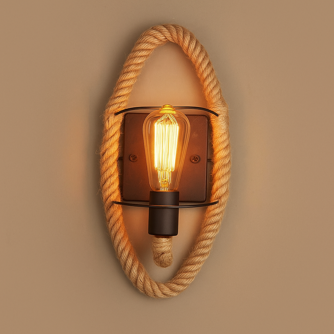 Artisan Rope-Wrapped Wall Light Fixture - E27 Compatible