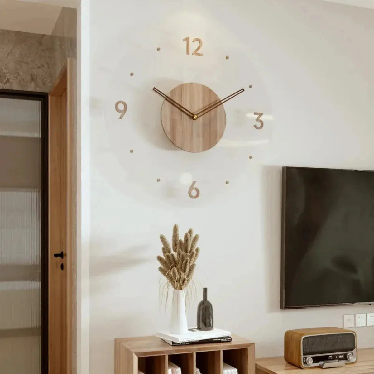 Wall Clock in Scandinavian Design | Silent Quartz Movement