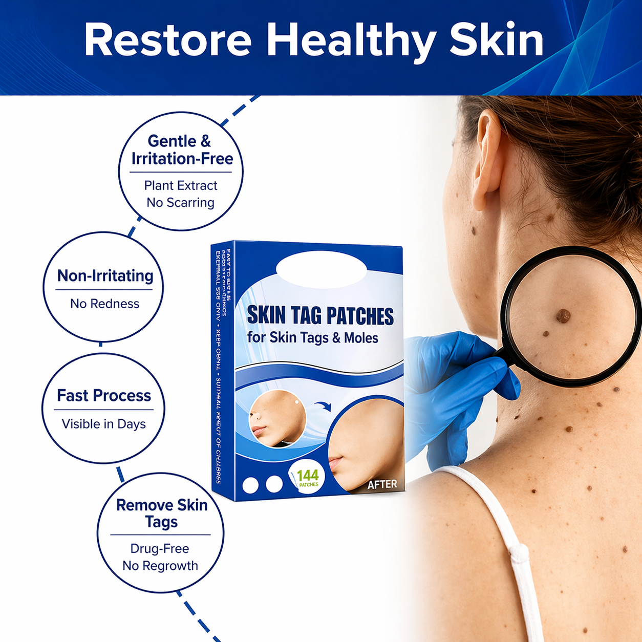 Wart Removal Patches | Discreet Skin Adhesives for Gentle Home Care