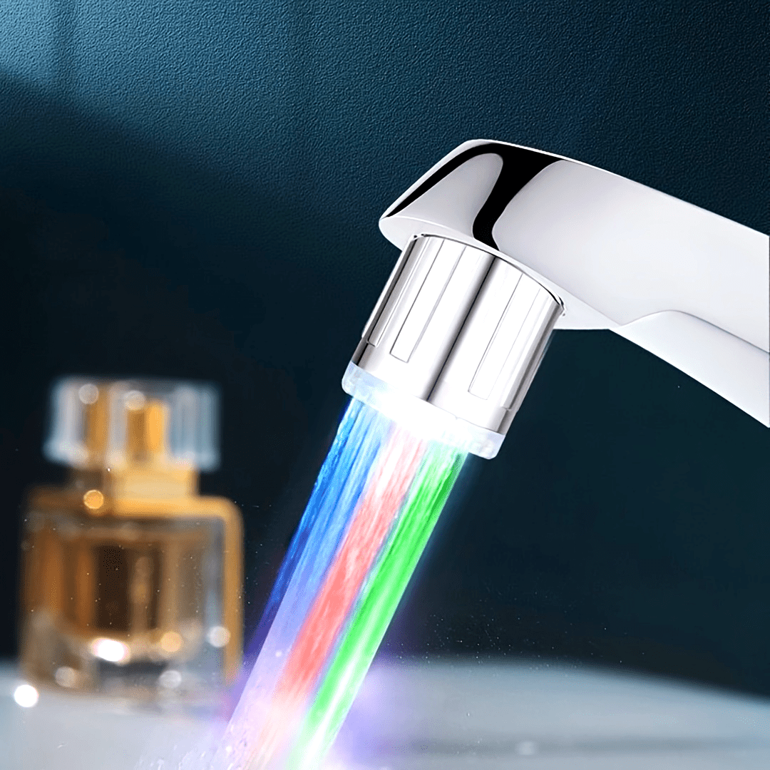 Vibrant LED Faucet Light – No Batteries Needed, Easy Setup
