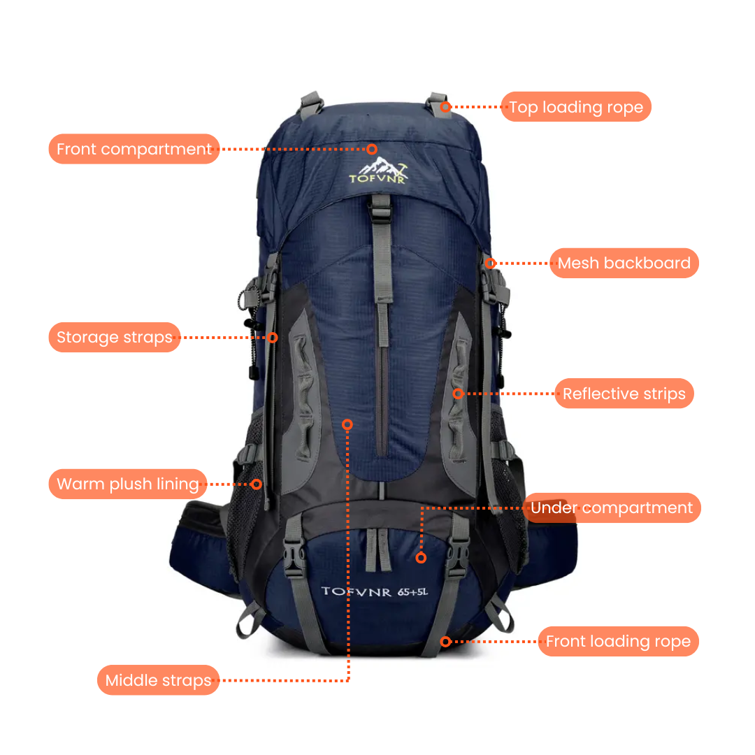 60L Waterproof Adventure Backpack – Robust & Roomy for Outdoor Excursions