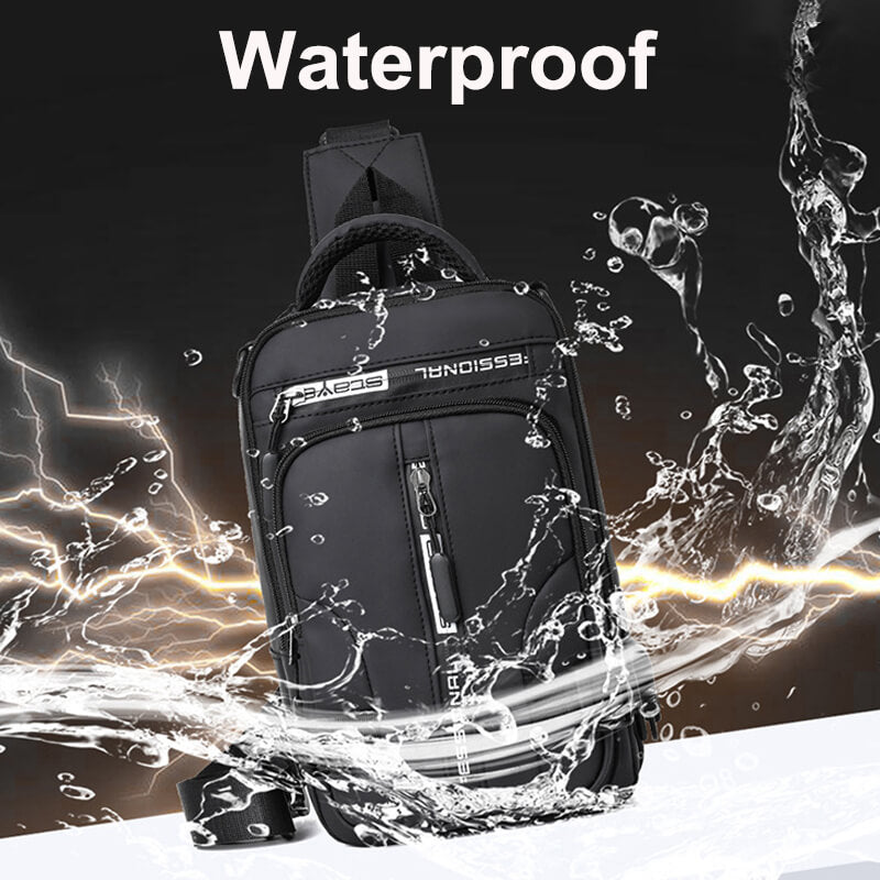 Versatile Waterproof Crossbody Backpack with USB Charging Port
