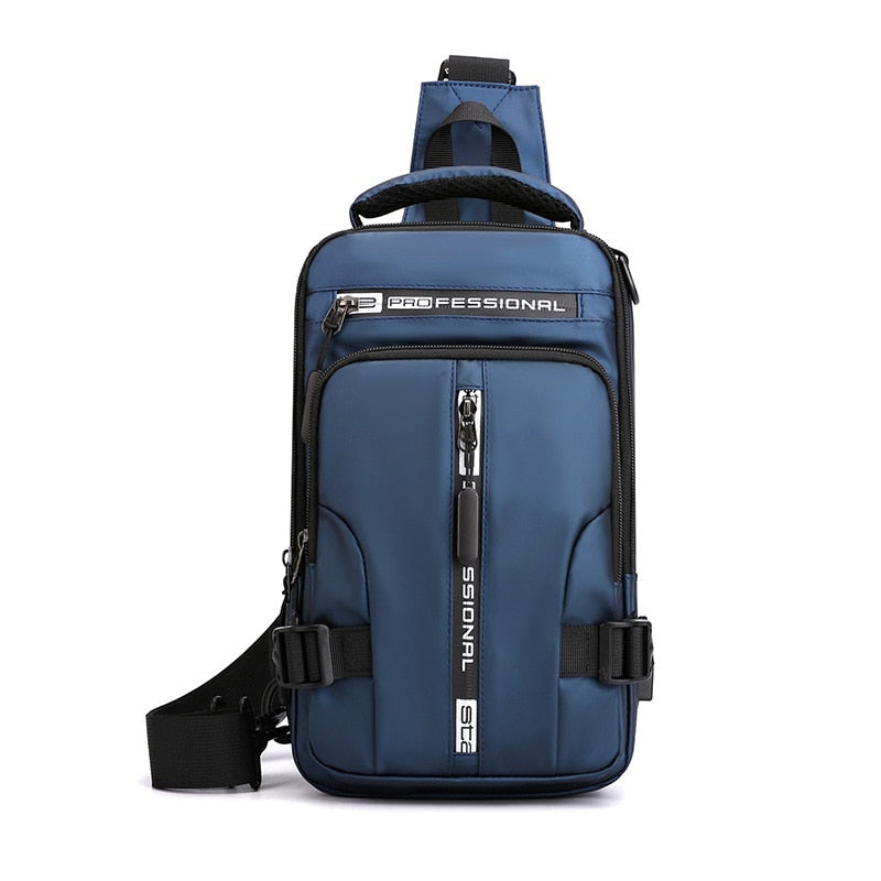 Versatile Waterproof Crossbody Backpack with USB Charging Port