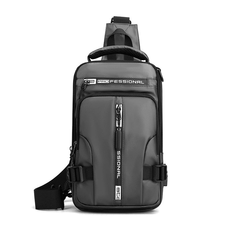 Versatile Waterproof Crossbody Backpack with USB Charging Port