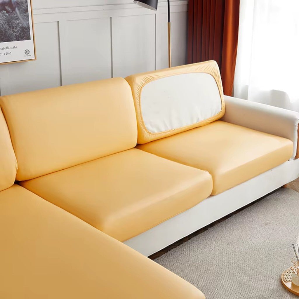 Water-Resistant Sofa Cushion Protector in Stretchable PU Leather