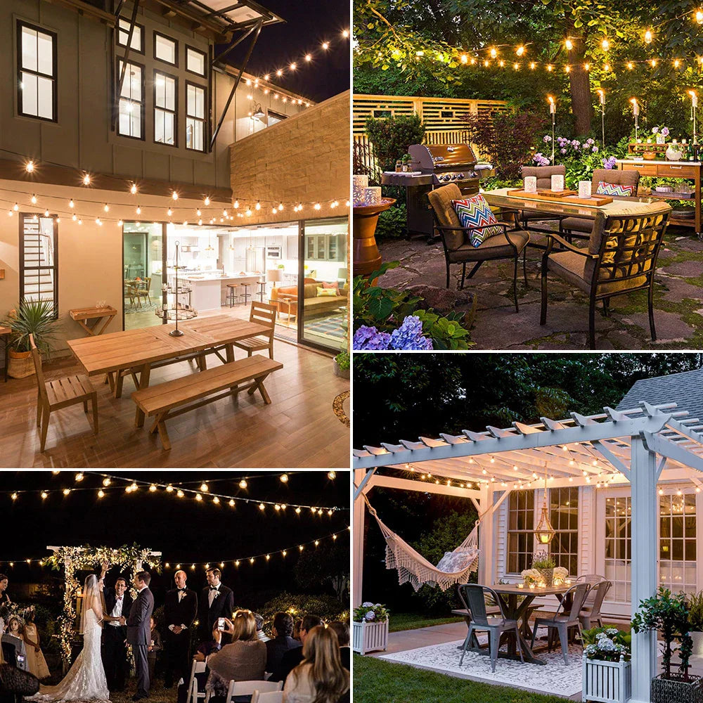 All-Weather LED String Lights for Outdoor Ambiance
