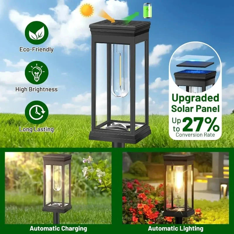 Garden Path Lights with Automatic Dusk Sensor – Weather Resistant