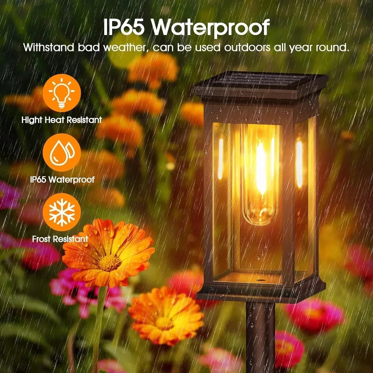 Garden Path Lights with Automatic Dusk Sensor – Weather Resistant