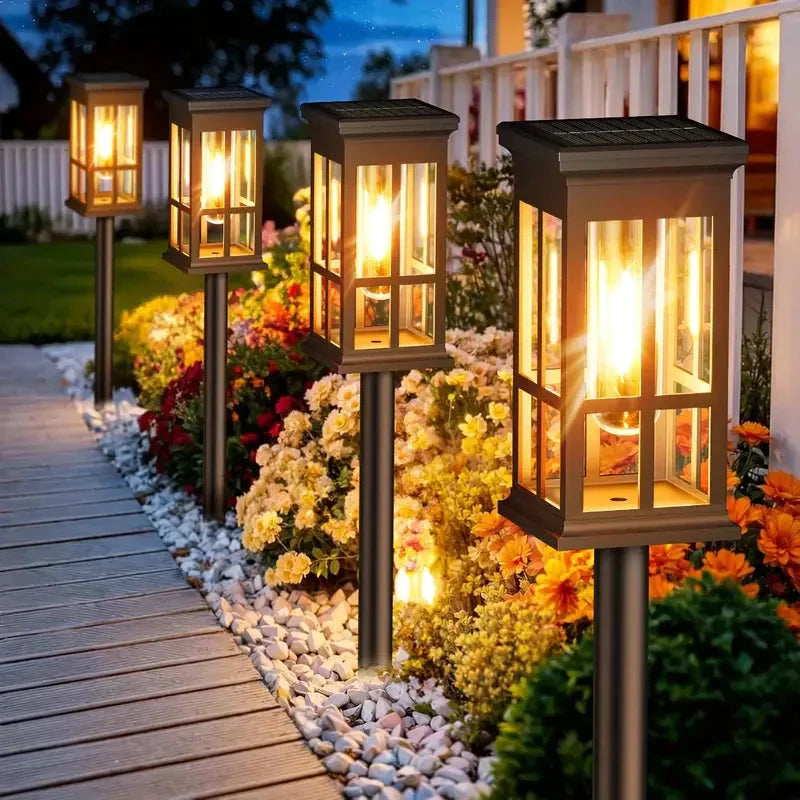 Garden Path Lights with Automatic Dusk Sensor – Weather Resistant