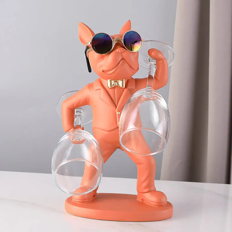 Dog-Shaped Wine Glass Holder | Handmade Table Decoration