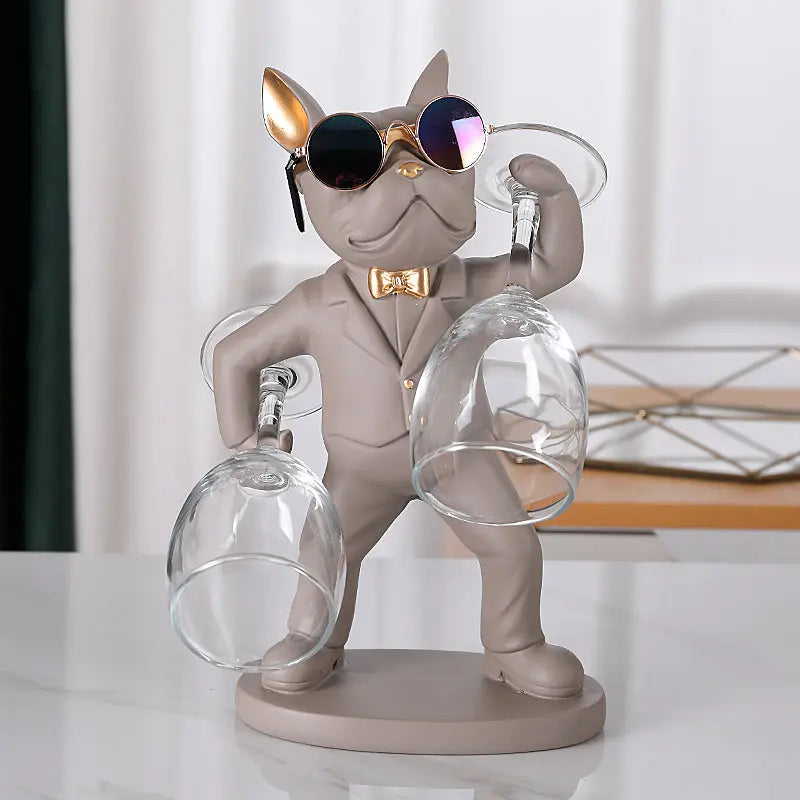 Dog-Shaped Wine Glass Holder | Handmade Table Decoration