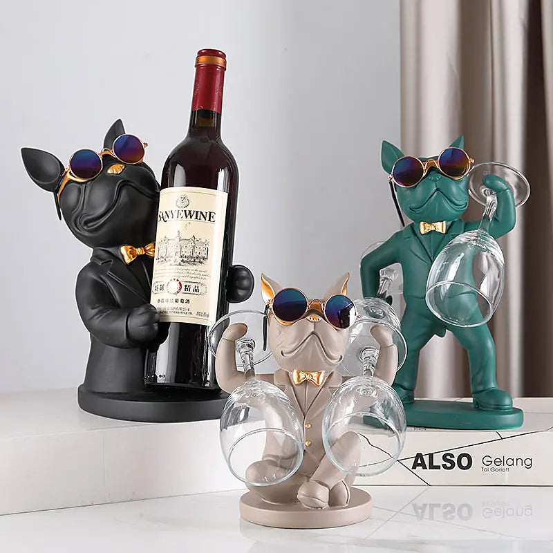 Dog-Shaped Wine Glass Holder | Handmade Table Decoration