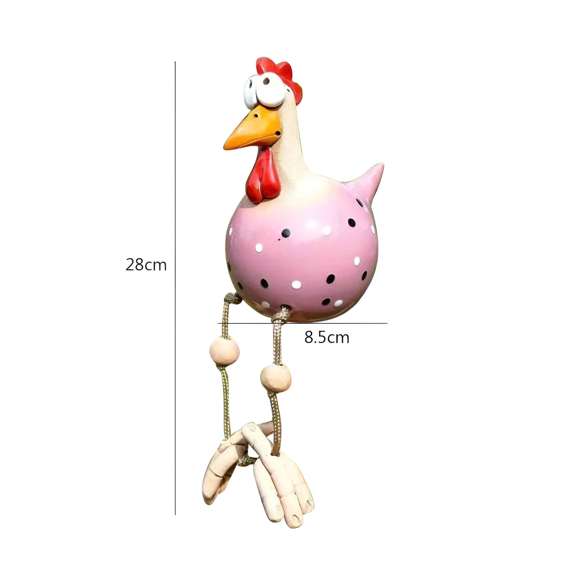 Charming Colorful Rooster Garden Ornament with Weather-Resistant Finish