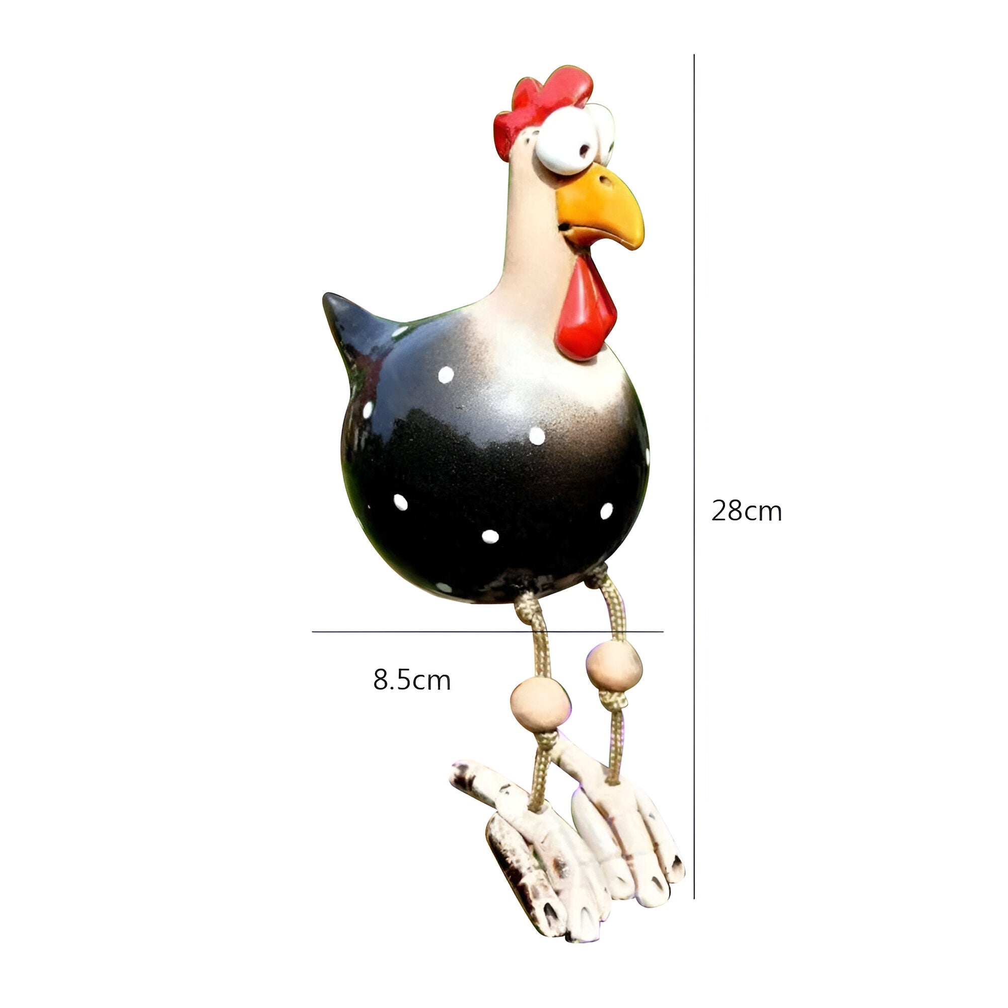 Charming Colorful Rooster Garden Ornament with Weather-Resistant Finish