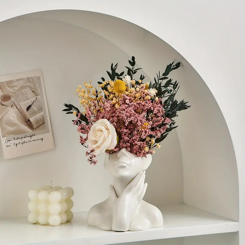 Sleek White Vase - Chic Modern Accent for Your Home