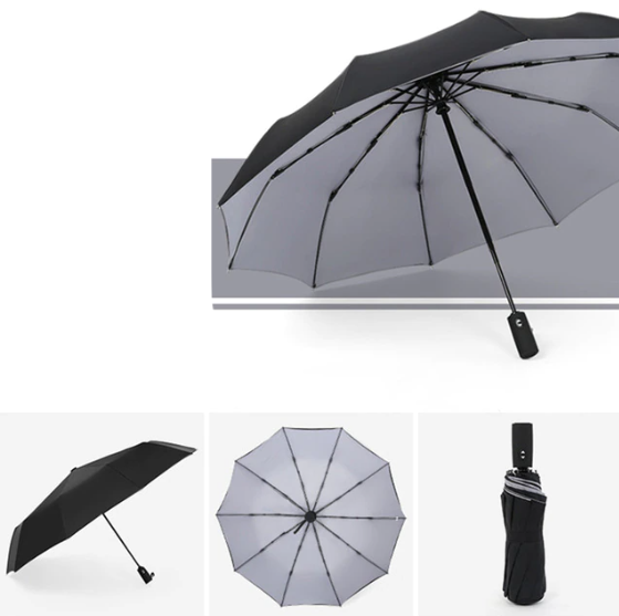 Compact Auto-Open Travel Umbrella with Wind Resistance