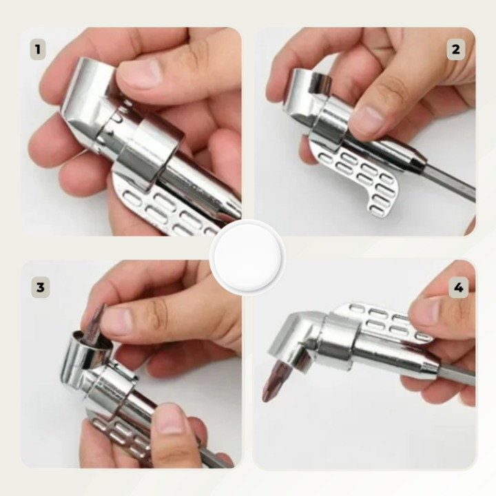 Angle Drill Adapter for Tight Spaces with Magnetic Bit Holder
