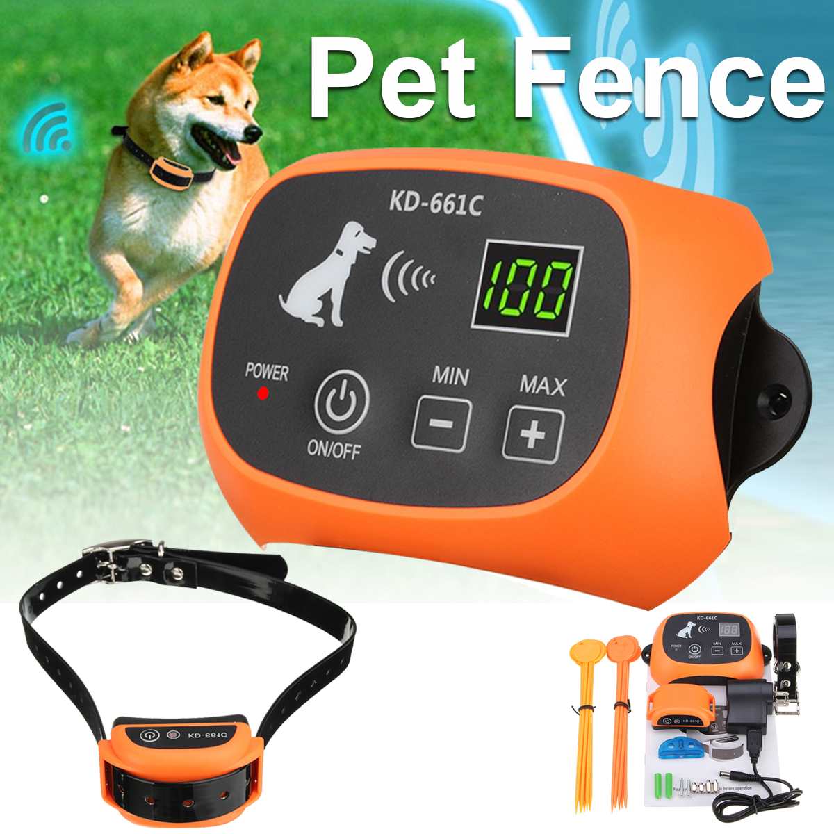 Adjustable Wireless Pet Containment System for Dogs