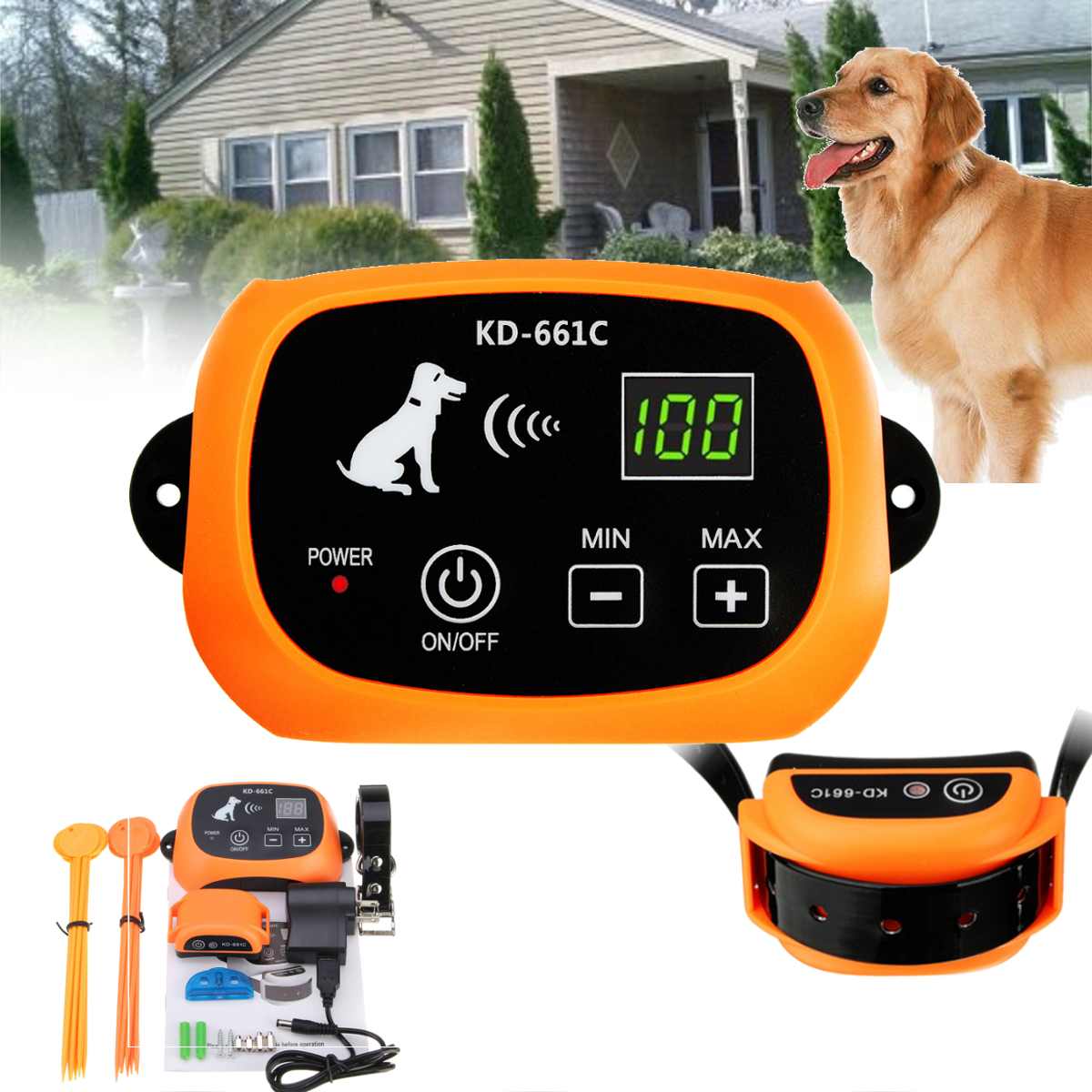 Adjustable Wireless Pet Containment System for Dogs