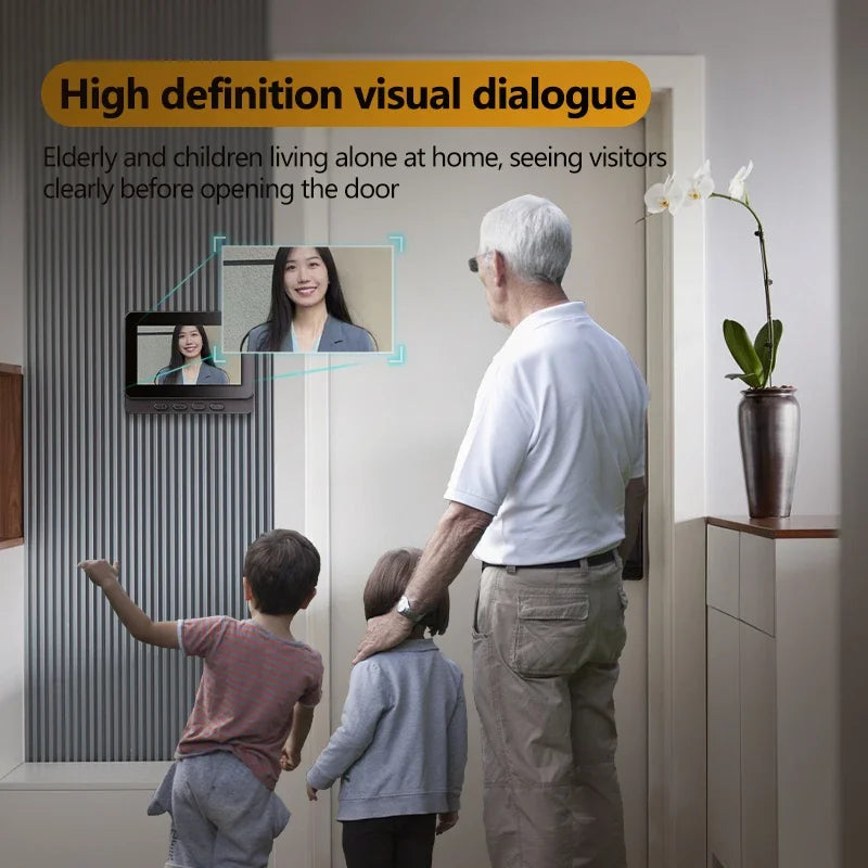 Smart Video Doorbell with Intercom and 4.3-Inch Display