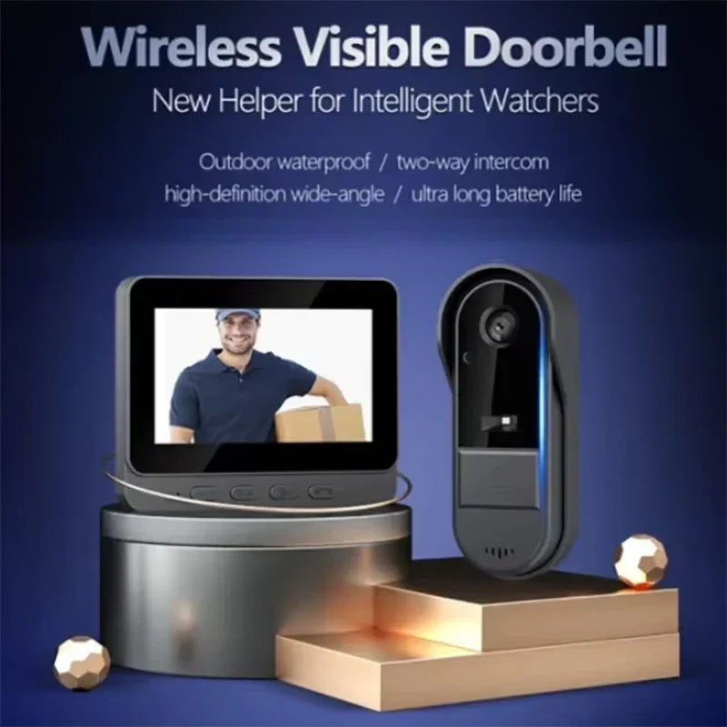 Smart Video Doorbell with Intercom and 4.3-Inch Display