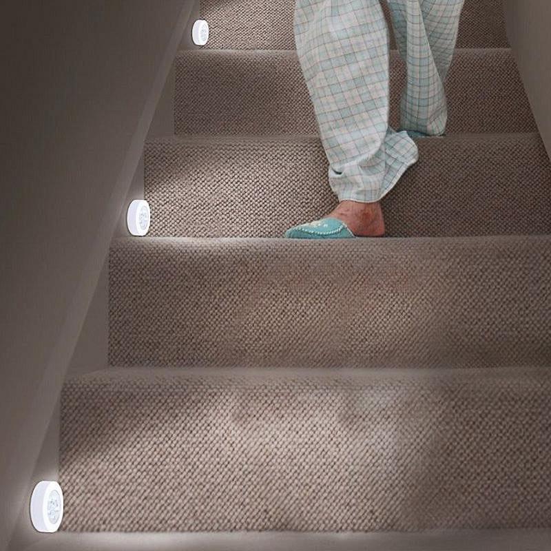 Compact Motion-Activated LED Night Light – 20 Lumens, Battery-Powered, Hassle-Free Setup for Safe Indoor Movement