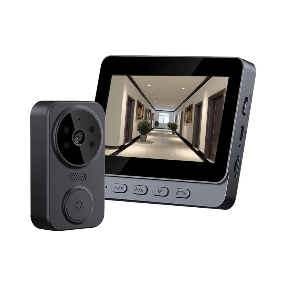 Smart Wireless Doorbell with 4.3 Inch Display and Night Vision