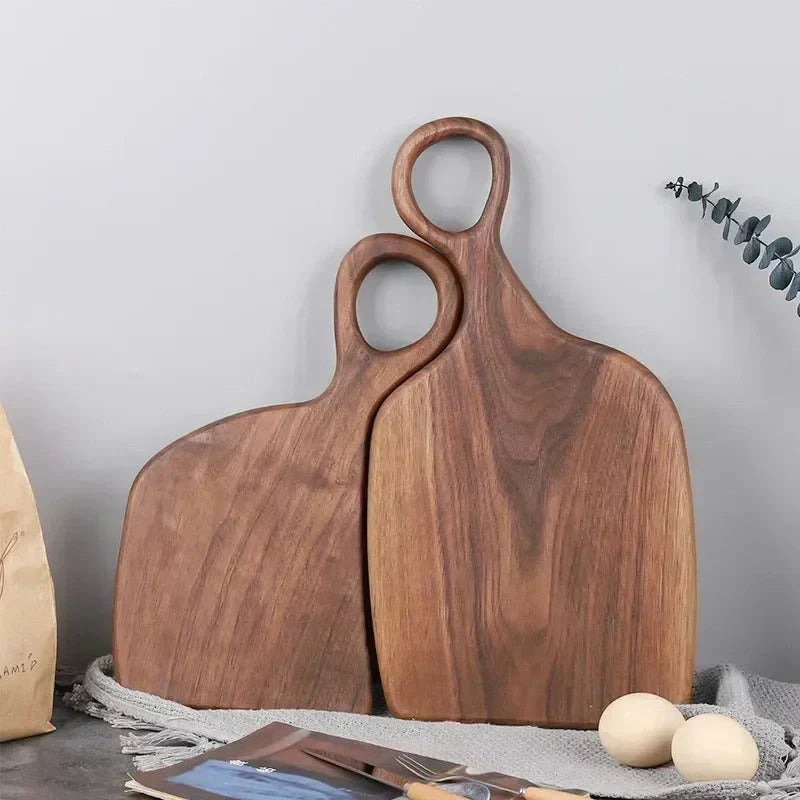 Premium Walnut Cutting Board Duo with Convenient Handles