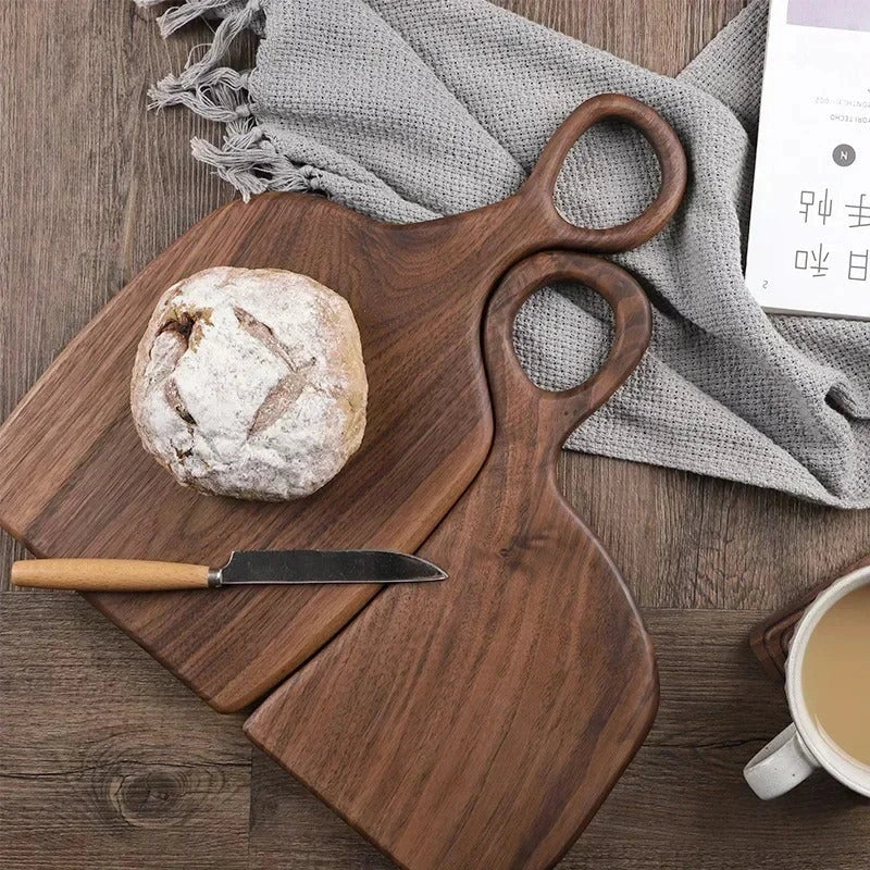 Premium Walnut Cutting Board Duo with Convenient Handles