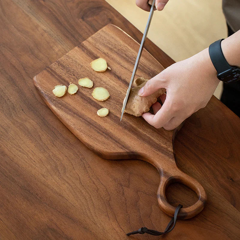 Premium Walnut Cutting Board Duo with Convenient Handles