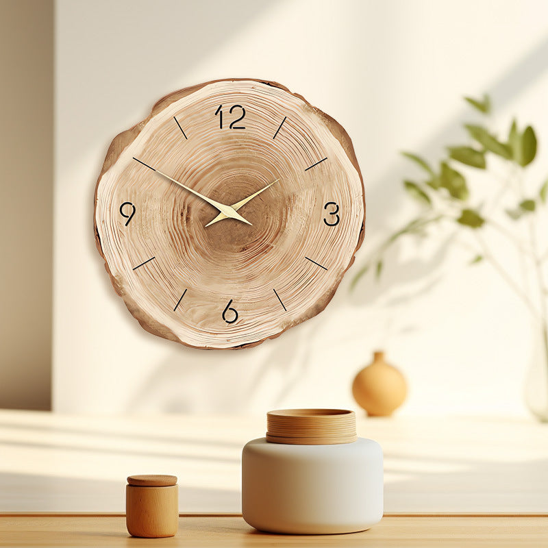Elegant Natural Wood Wall Clock with Quartz Accuracy