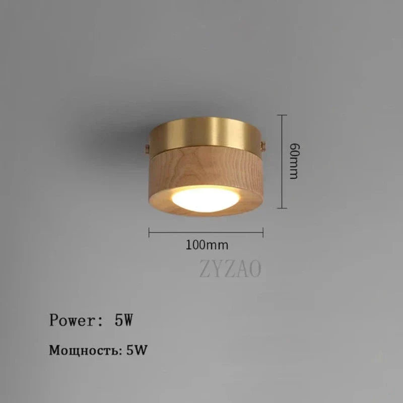Rustic Elegance LED Ceiling Light in Walnut Finish
