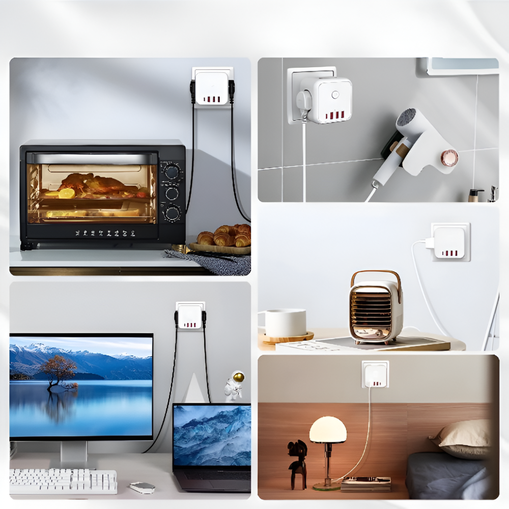 Cube Power Strip | Multi Socket Outlet | Overload Protection with Switch