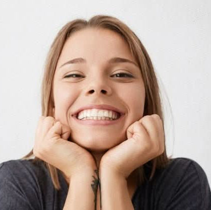 Stylish Dental Enhancer with Bright White Lenses