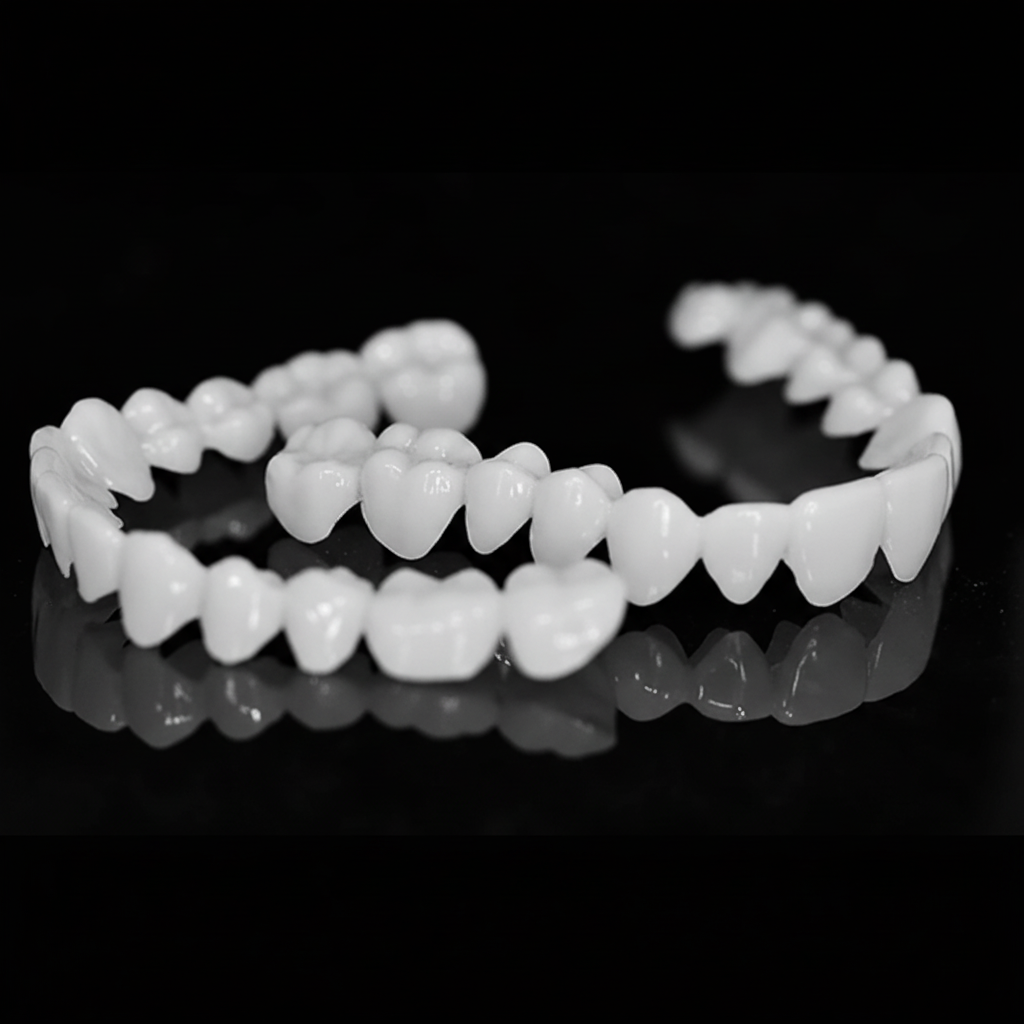 Stylish Dental Enhancer with Bright White Lenses