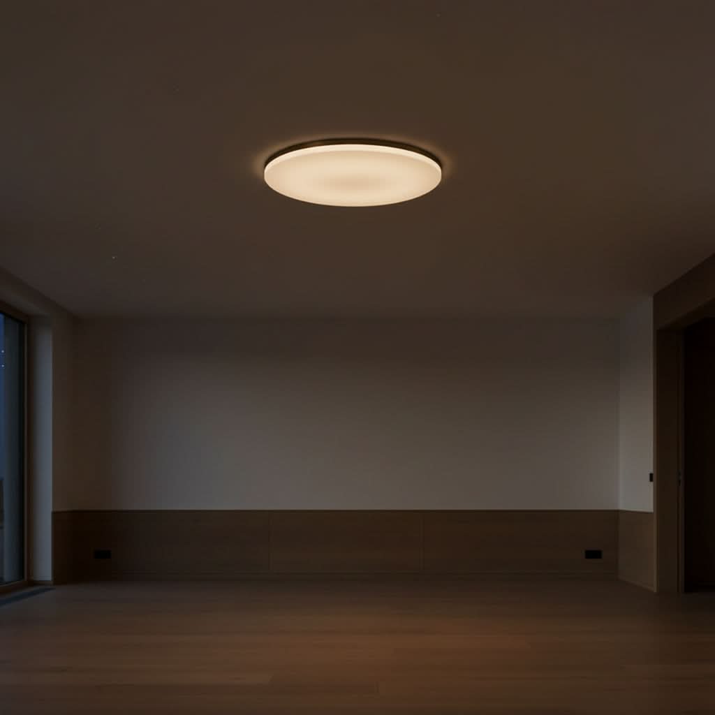 Contemporary LED Ceiling Light with Wood and Metal Accents for Stylish Atmosphere