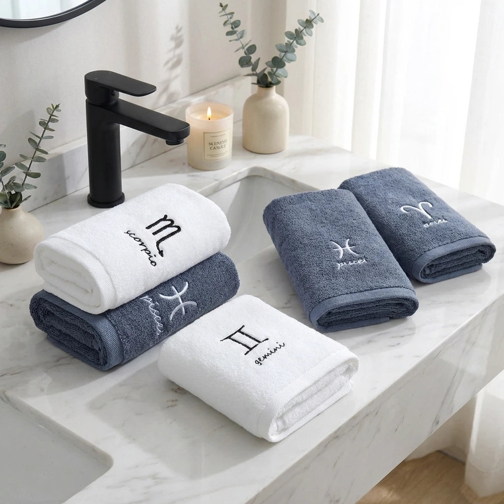 Celestial Cotton Towel Duo - Quick-Dry & Lightweight