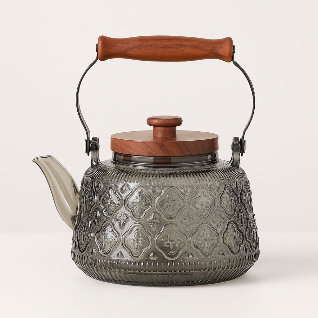 Elegant Infuser Teapot with Wooden Handle - 1000ml